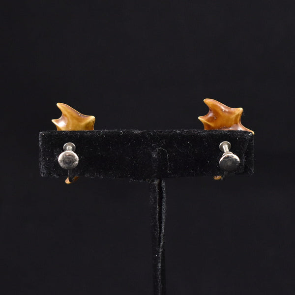 MCM Holly Berry Leaf Vintage Earrings Cats Like Us