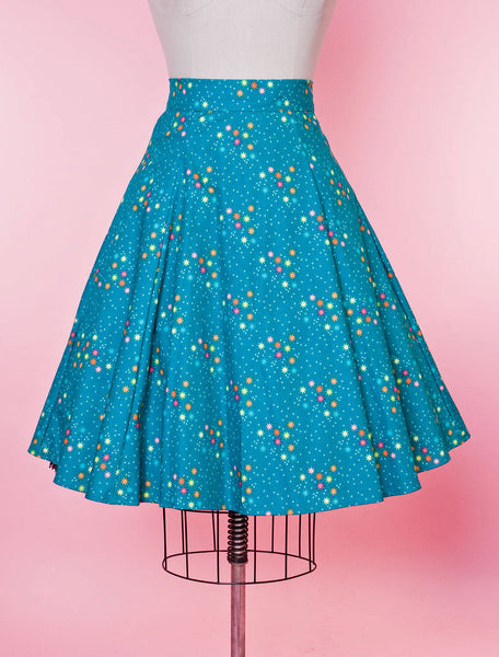 Magic Stars Teal Twirl Skirt Cats Like Us