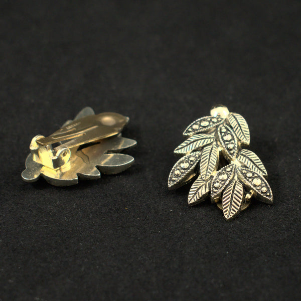 Marcasite Leaf Jewelry Set Cats Like Us