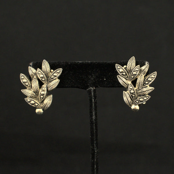 Marcasite Leaf Jewelry Set Cats Like Us