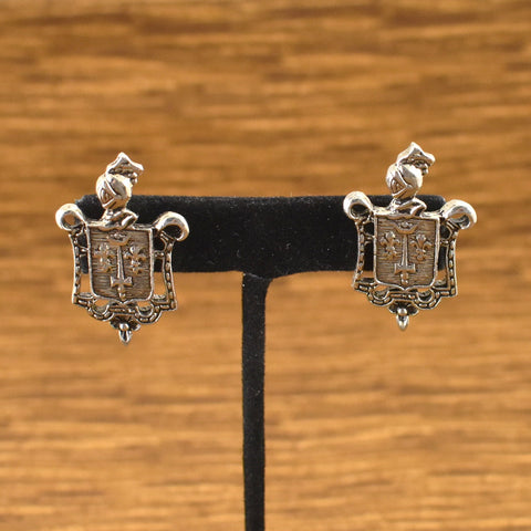Medieval Knight Crest Earrings Cats Like Us