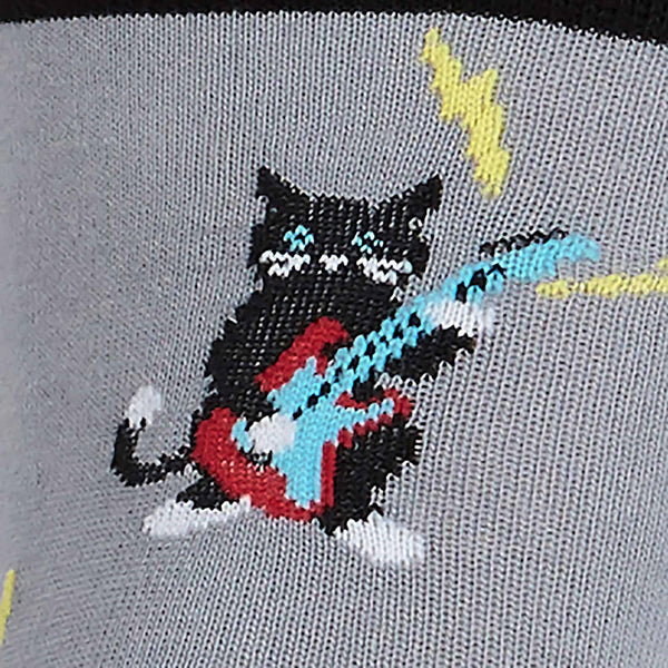 Mens Rock Paw-ty Crew Socks Cats Like Us