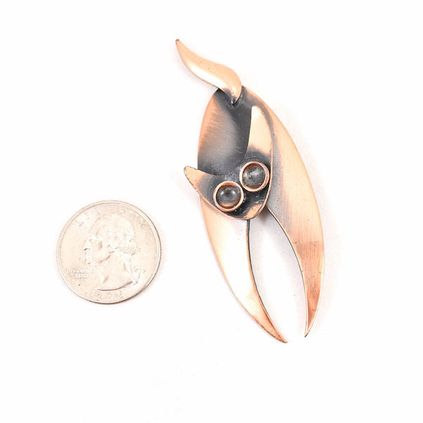 Modernist Copper Cat Brooch Cats Like Us