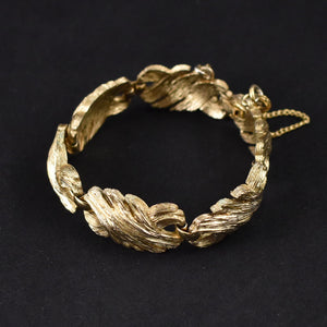 Monet Gold Textured Bracelet Cats Like Us