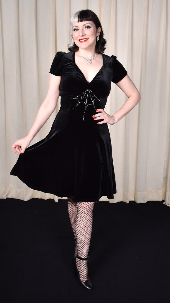 Morticia Black Velvet Dress Cats Like Us Morticia Black Velvet Dress Cats Like Us