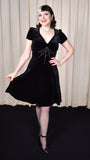 Hell Bunny Morticia Black Velvet Dress