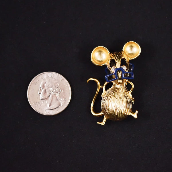 Mouse with Glasses Brooch Cats Like Us