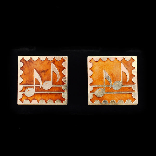 Music Note Cuff Vintage Links & Pin Set Cats Like Us