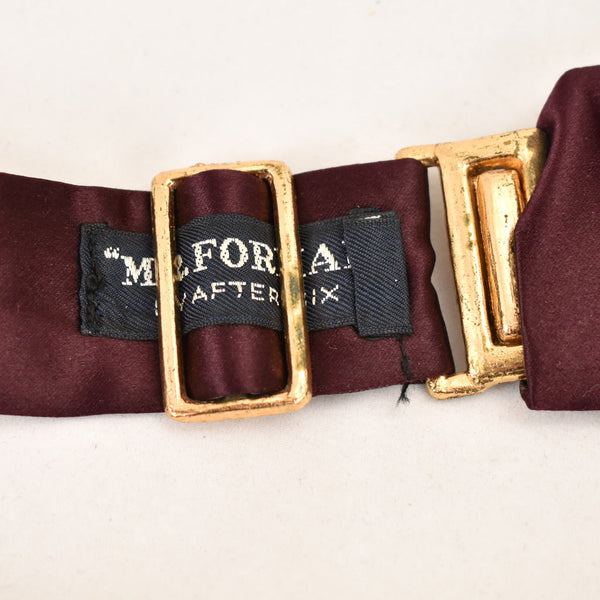 NIB Vintage Burgundy Cummerbund & Bow Tie Set Cats Like Us