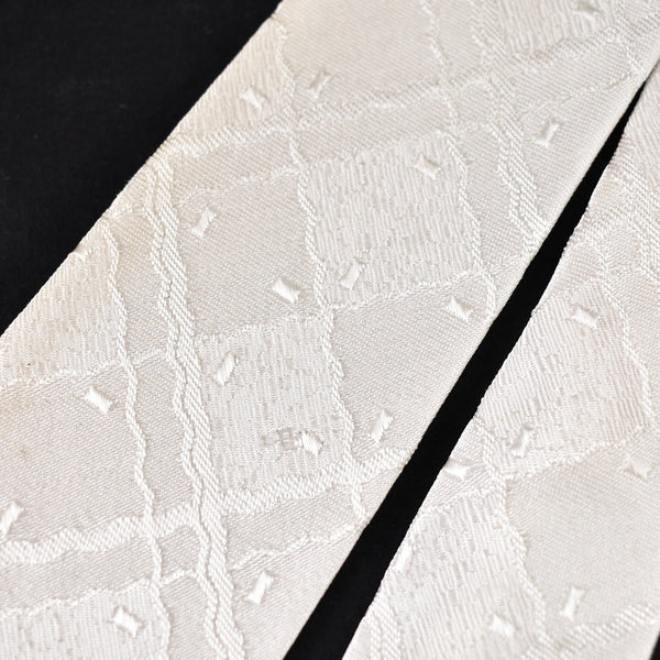 NOS 1960s Vintage Cream Squares Tie Cats Like Us