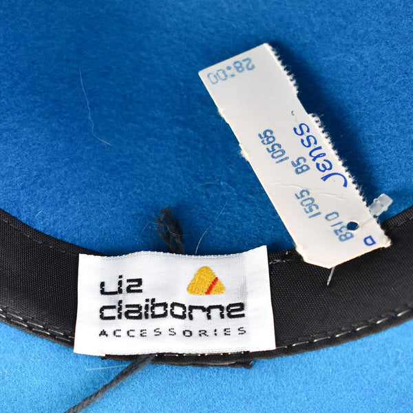 NOS 80s does 20s Vintage Teal Wool Hat Cats Like Us