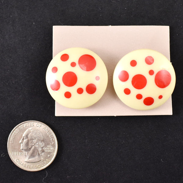 NOS Avon Polka Dots Earrings Cats Like Us