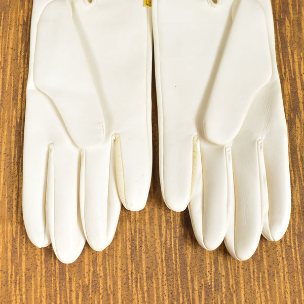 NOS Off White Vinyl Gloves Cats Like Us
