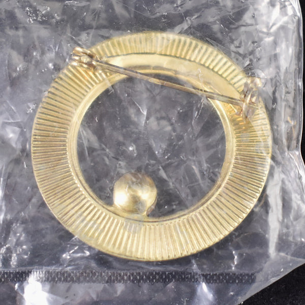 NOS Pearl Circle Vintage Brooch Cats Like Us
