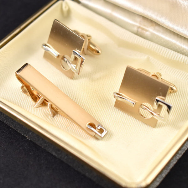 NOS Vintage Abstract Cuff Links & Bar Cats Like Us