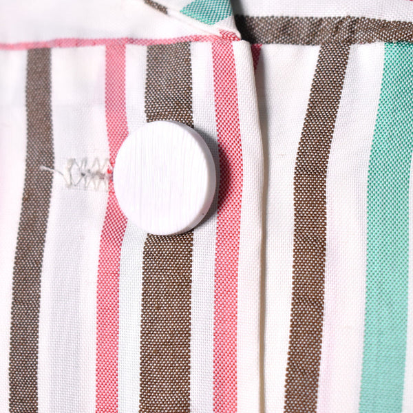 NWOT Vintage 1960s Brown Striped Dress Cats Like Us