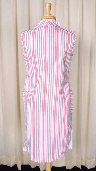 NWOT Vintage 1960s Pink Striped Dress Cats Like Us