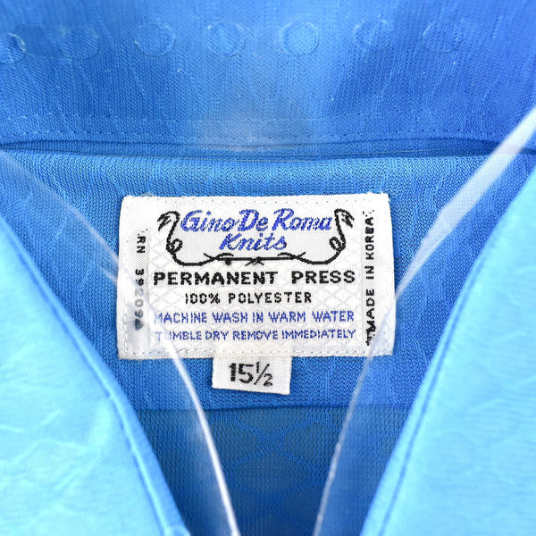 NWT 1960s Bright Blue Vintage Shirt Cats Like Us