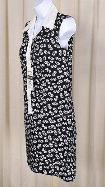 NWT 1960s Vintage Black Locks Romper Cats Like Us