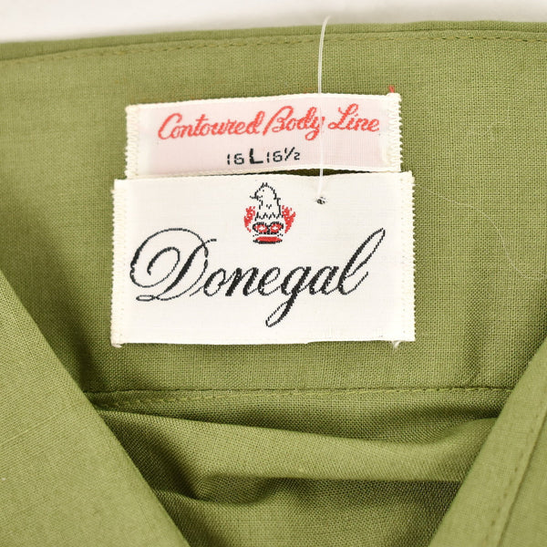 NWT 1960s Vintage Dark Green LS Shirt Cats Like Us