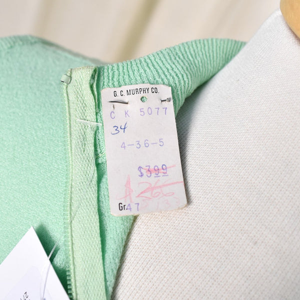 NWT 1960s Vintage Mint Mock Neck Top Cats Like Us