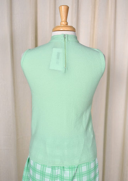 NWT 1960s Vintage Mint Mock Neck Top Cats Like Us