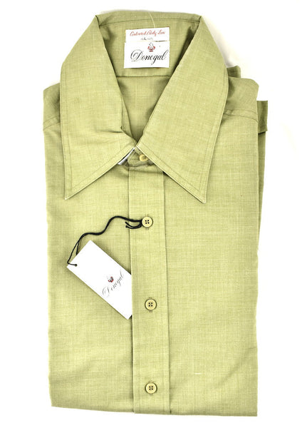 NWT 1960s Vintage  Olive Green LS Shirt Cats Like Us