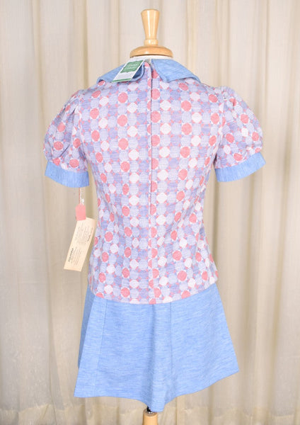 NWT 1960s Vintage Pastel Skirt Suit Set Cats Like Us