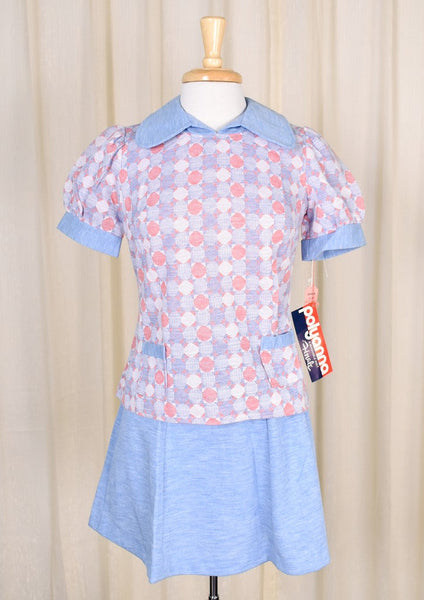 NWT 1960s Vintage Pastel Skirt Suit Set Cats Like Us