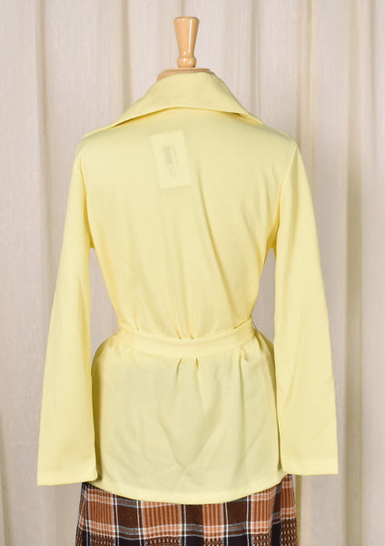 NWT 1960s Vintage Yellow Tunic Top Cats Like Us