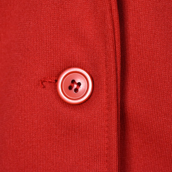 NWT 1970s Vintage Red Polyester Blazer Jacket Cats Like Us