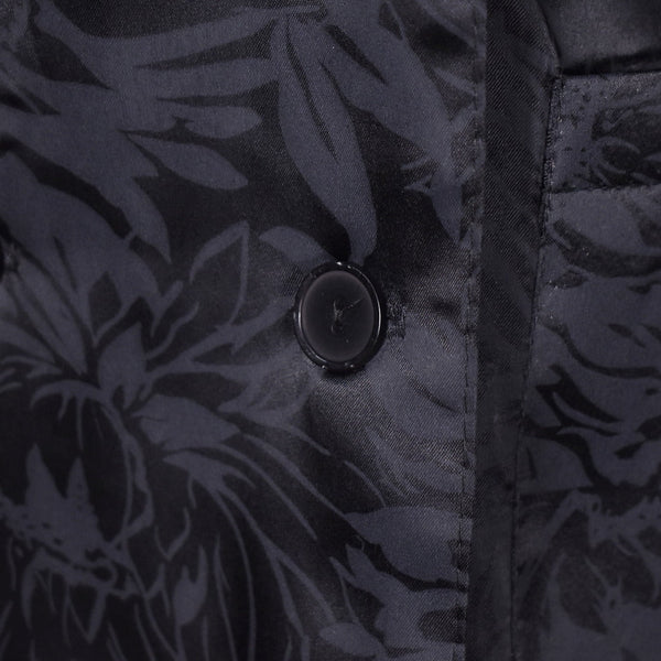 NWT 1990s Black on Black Floral Skirt Suit Cats Like Us
