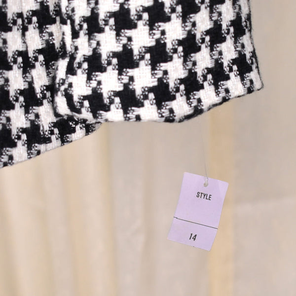 NWT 1990s Vintage Chanel Style Houndstooth Jacket Cats Like Us