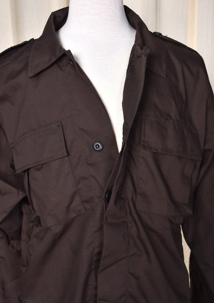 NWT 1990s Vintage LS Brown Tactical Shirt Cats Like Us