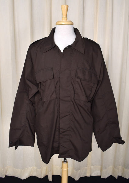 NWT 1990s Vintage LS Brown Tactical Shirt Cats Like Us