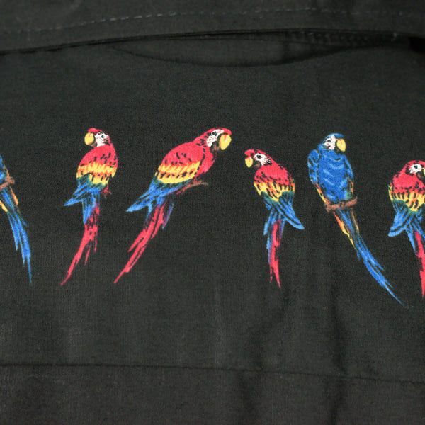 NWT Black Parrot Hawaiian Shirt Cats Like Us