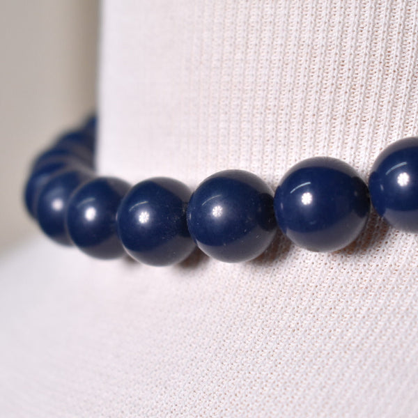 NWT Navy Bead Necklace Cats Like Us