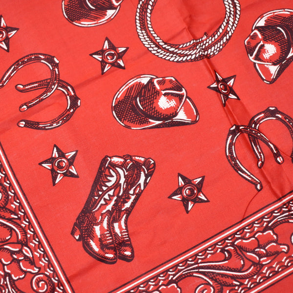 NWT Red Rodeo Print Vintage Bandana Cats Like Us