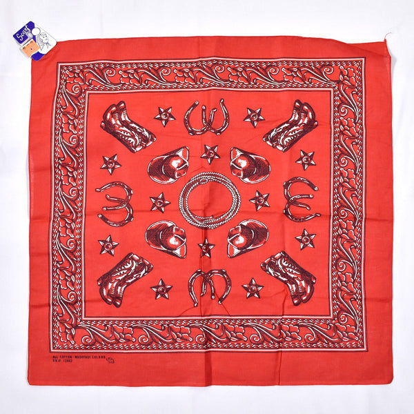 NWT Red Rodeo Print Vintage Bandana Cats Like Us