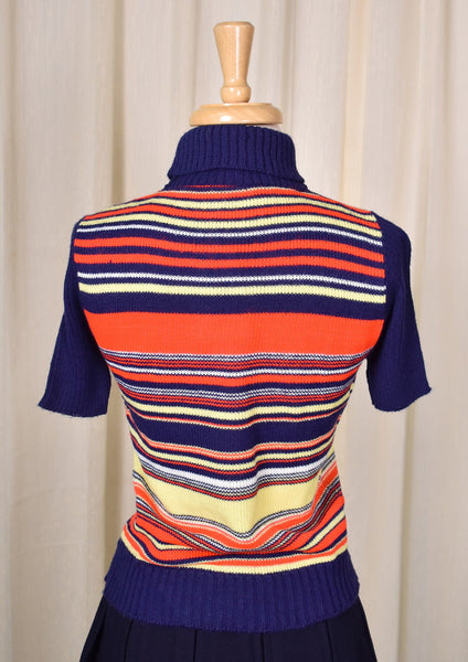 NWT Vintage 1960s Striped SS Sweater Cats Like Us
