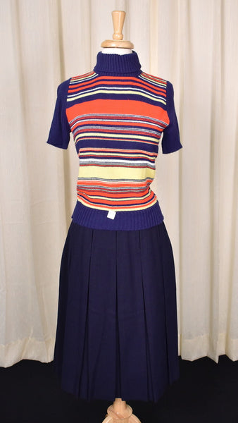 NWT Vintage 1960s Striped SS Sweater Cats Like Us