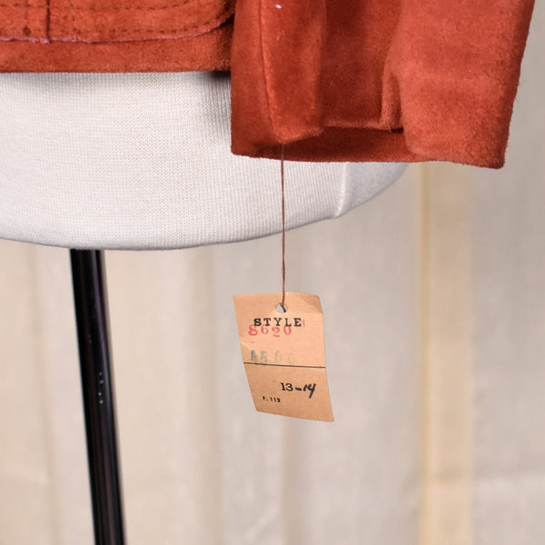 NWT Vintage 1980s Rust Suede & Leather Blazer Jacket Cats Like Us