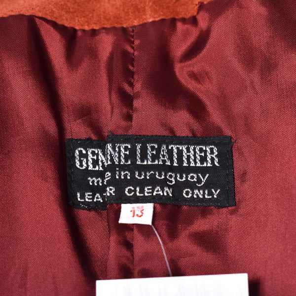 NWT Vintage 1980s Rust Suede & Leather Blazer Jacket Cats Like Us