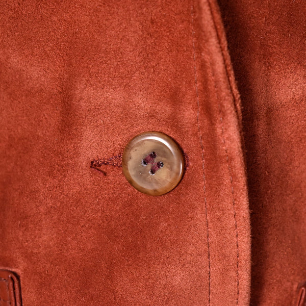 NWT Vintage 1980s Rust Suede & Leather Blazer Jacket Cats Like Us