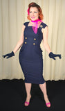 Unique Vintage Navy Barbie Sensation Dress