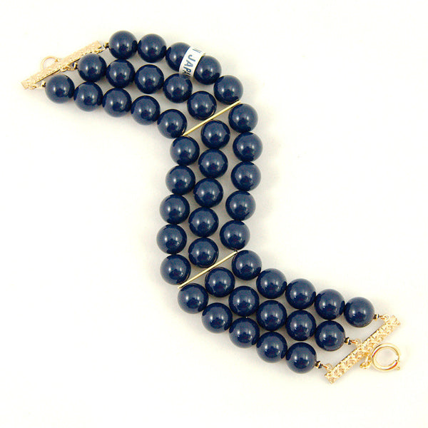 Navy Triple Jet Set Bracelet Cats Like Us