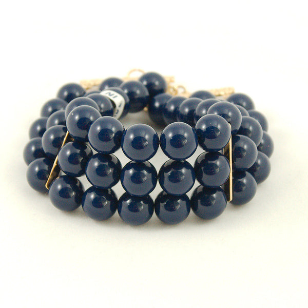 Navy Triple Jet Set Bracelet Cats Like Us