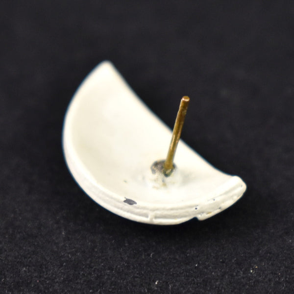 Navy & White Enamel Earrings Cats Like Us