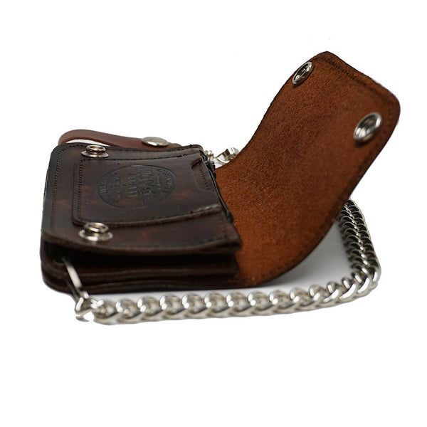 No Riders Embossed Chain Wallet Cats Like Us