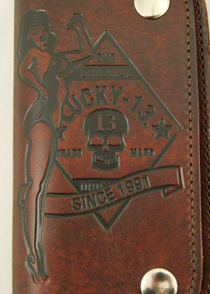No Riders Embossed Chain Wallet Cats Like Us